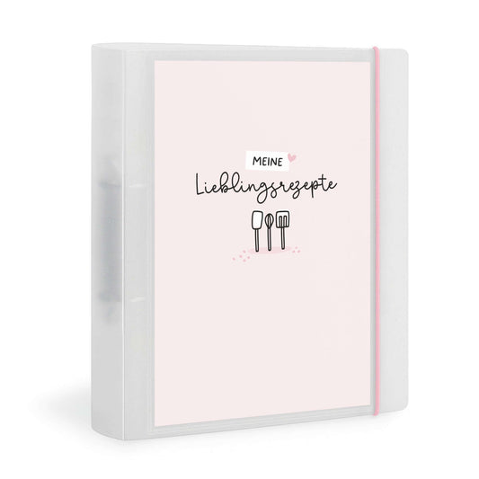 Vorderseite Flexibook A4 Design Meine Lieblingsrezepte Rosa