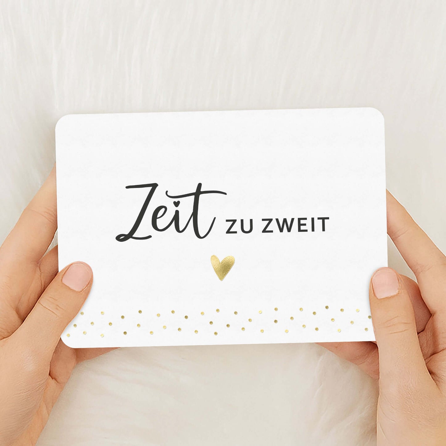Karte Zeit zu zweit in Händen