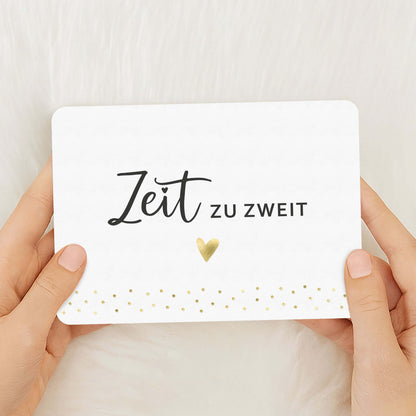 Karte Zeit zu zweit in Händen