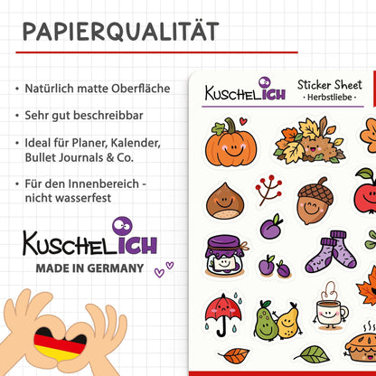 Infografik Papierqualität: matt, beschreibbar, für den Innenbereich, Made in Germany