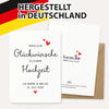 Hochzeitskarte hergestellt in Deutschland mit Umschlag – personalisierbar