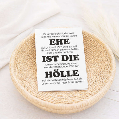 Hochzeitskarte Ehe Klappkarte in Händen gehalten – KuschelICH