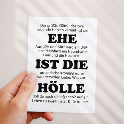 Hochzeitskarte Ehe Klappkarte – Hergestellt in Deutschland – KuschelICH
