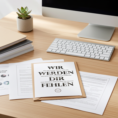 Abschiedskarte Kollege „Wir werden dir fehlen“