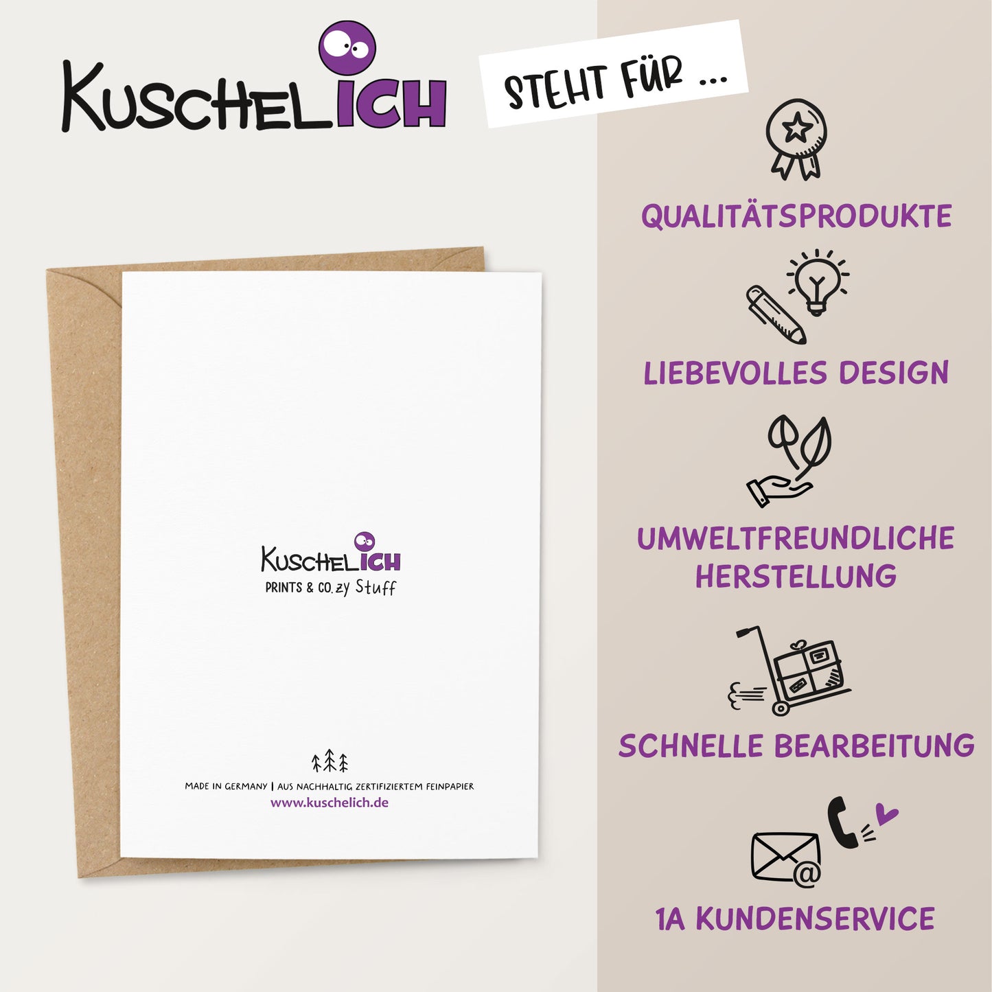 Klappkarte Filmabend Lifestyle – Popcorn-Wortspiel – KuschelICH
