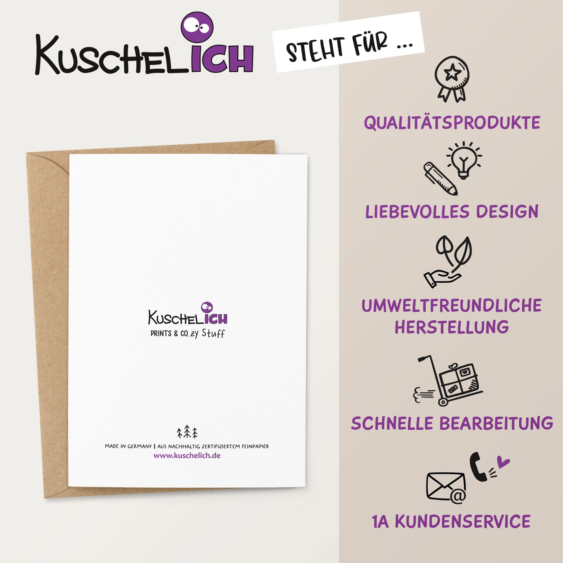 Klappkarte Filmabend Lifestyle – Popcorn-Wortspiel – KuschelICH