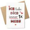 Hochwertige Karte mit Umschlag, perfekt für Valentinstag oder Jahrestag