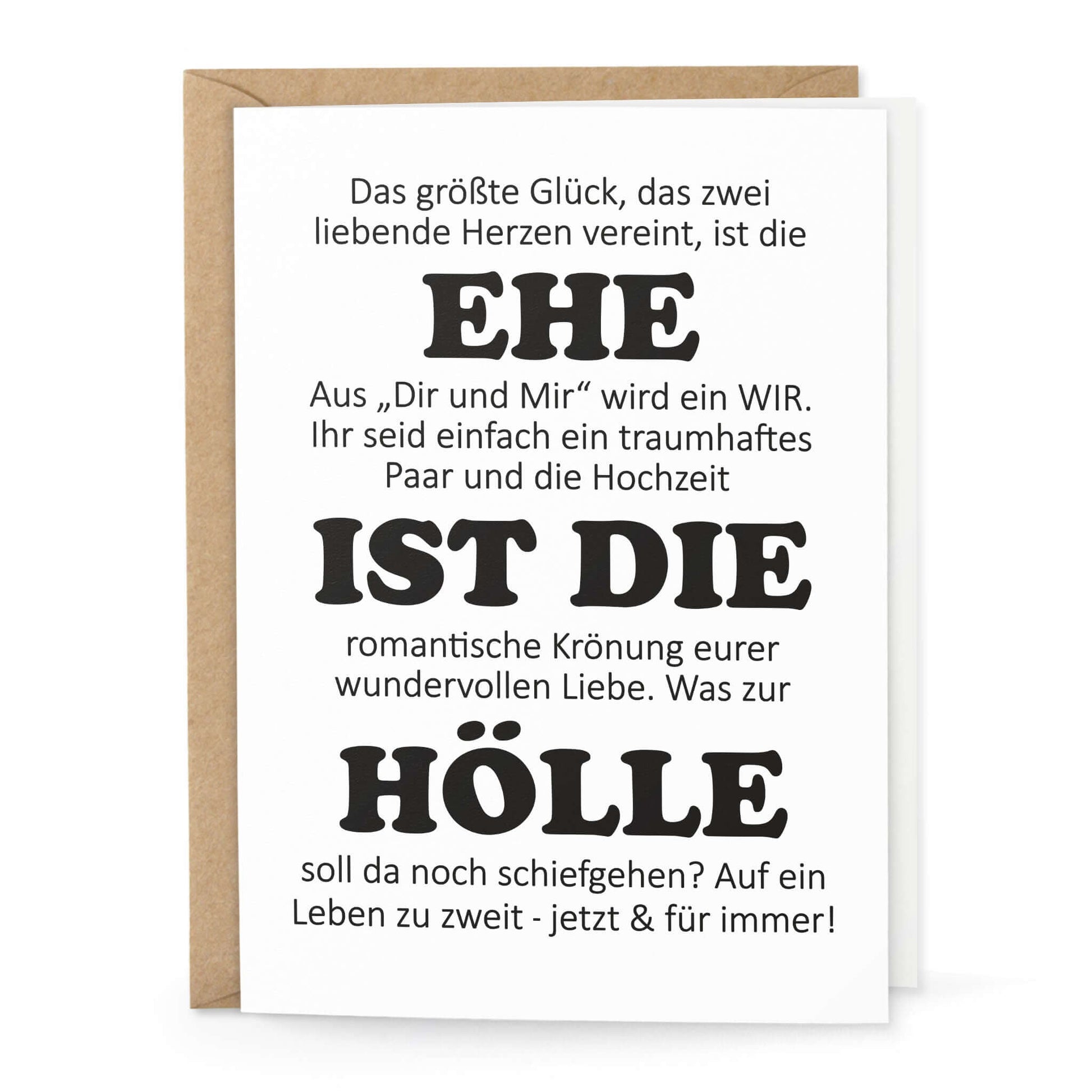 Lustige Hochzeitskarte Ehe – Klappkarte A6 mit Umschlag – KuschelICH