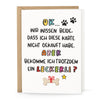 Lustige Hundekarte mit Spruch – Klappkarte für Hundeliebhaber mit Knochenmotiv und Pfotenabdrücken.