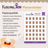 Papierqualität und Infos zu den braunen Tonne Stickern
