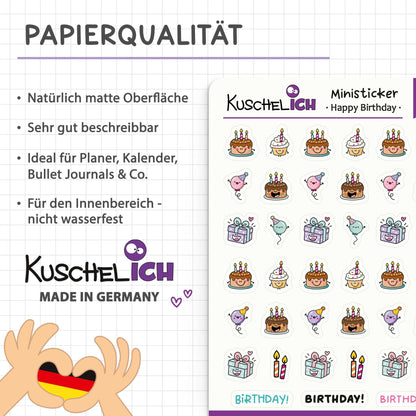 Infografik Papierqualität: matt, beschreibbar, für den Innenbereich, Made in Germany