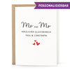 Personalisierbare Glückwunschkarte Mr and Mr Vorderseite