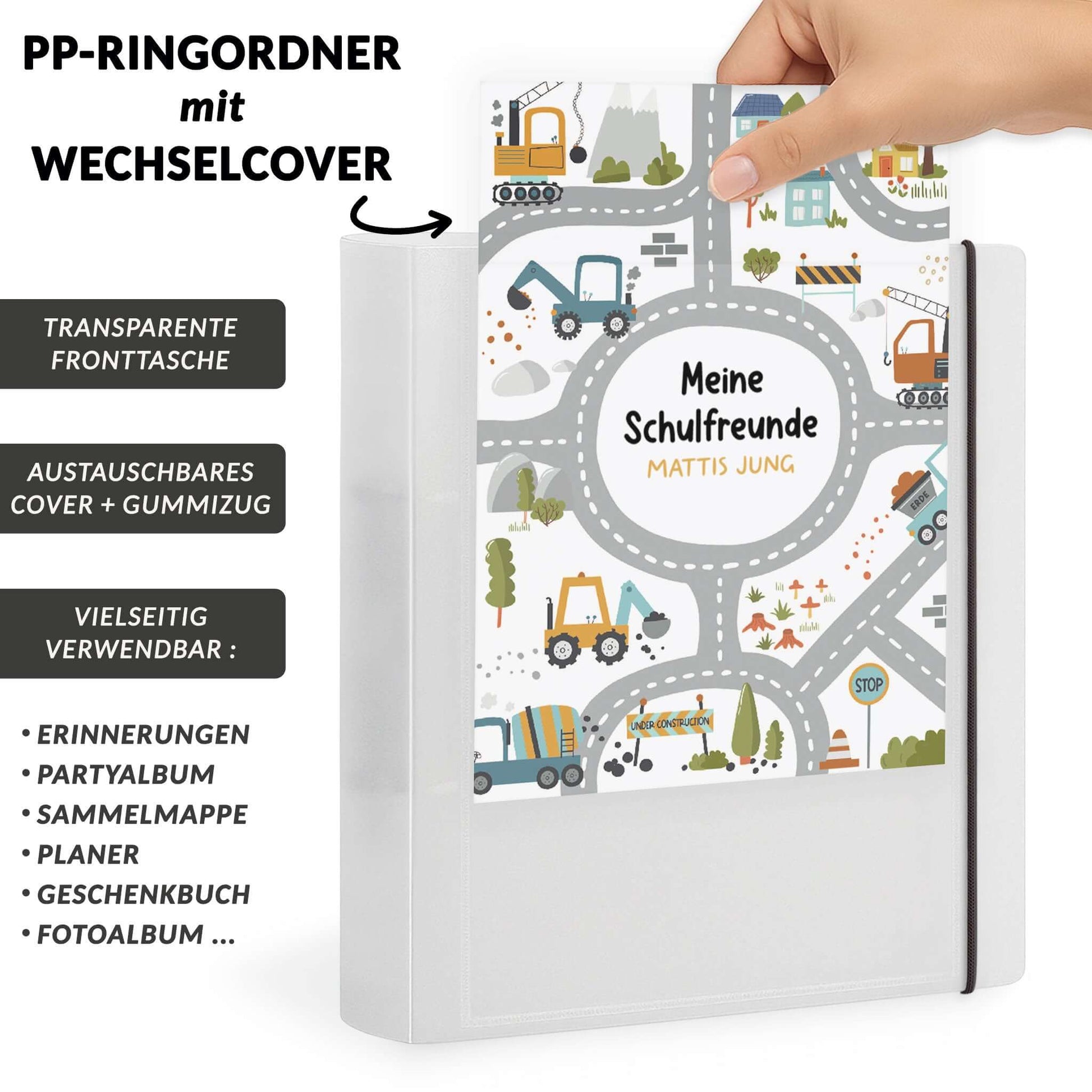 Cover-Wechsel beim DIN A5 Ordner – vielseitig als Freundebuch oder Geschenkmappe
