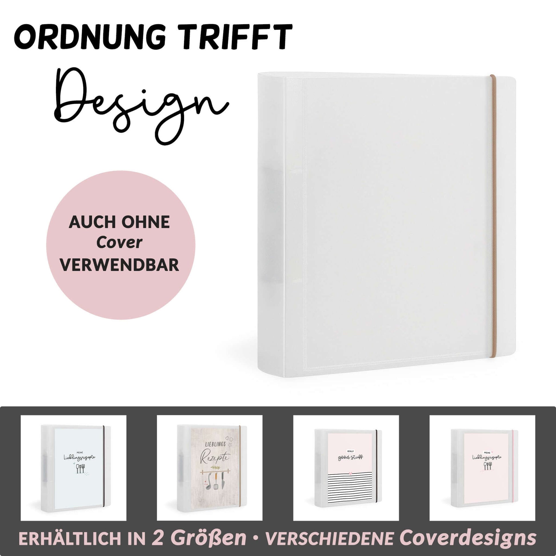 Lieblingsrezepte Ordner ohne Cover – weitere Designs sichtbar