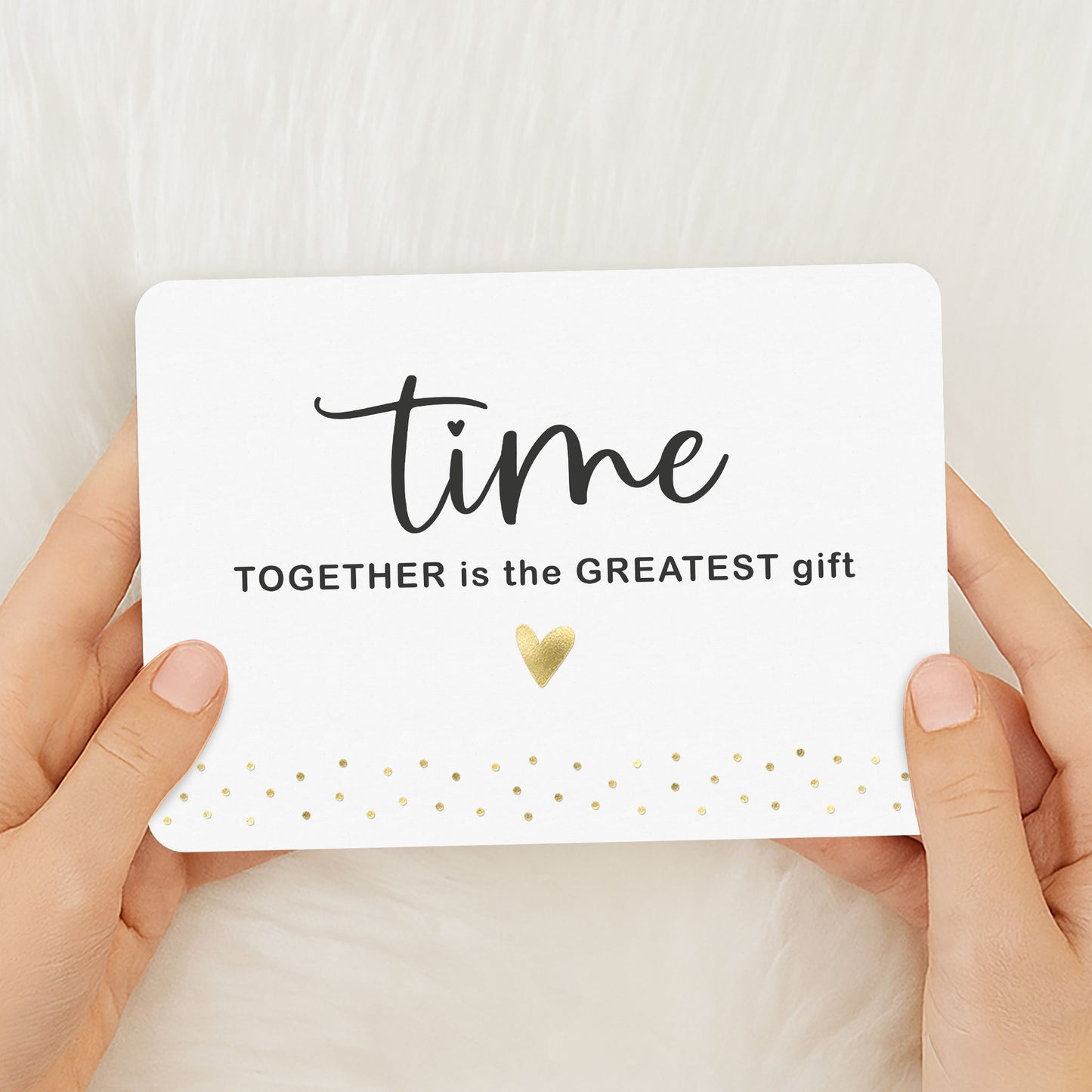 Postkarte „Time Together" mit Goldfolienprägung | Grußkarte A6 quer inkl. Umschlag