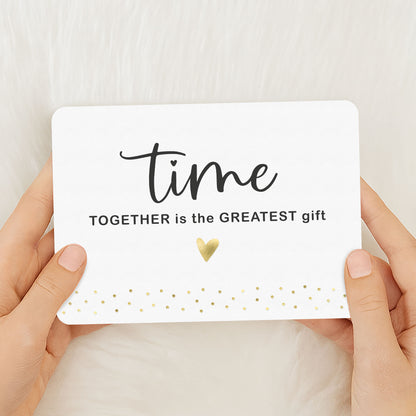 Postkarte „Time Together" mit Goldfolienprägung | Grußkarte A6 quer inkl. Umschlag