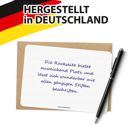 Postkarte „Time Together" mit Goldfolienprägung | Grußkarte A6 quer inkl. Umschlag