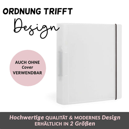 Transparenter DIN A4 Ordner mit Gummizug, ohne Motiv