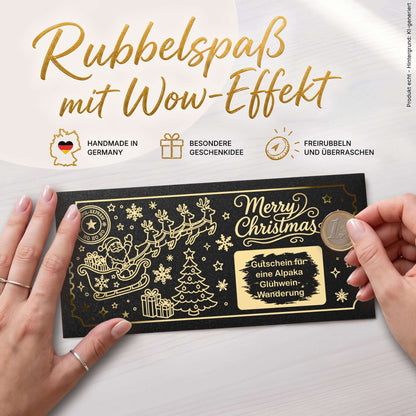 Rubbelkarte Weihnachten Nordpol-Express mit Wunschtext