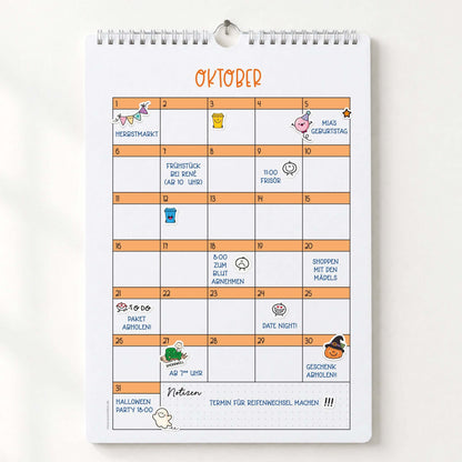 Sperrmüll-Sticker als Abholtermin im Wandkalender – KuschelICH