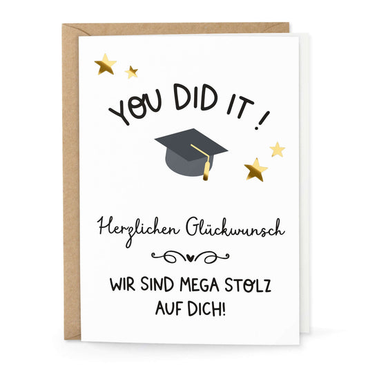 you-did-it-karte-abschluss-gold-folierung-weisser-hintergrund