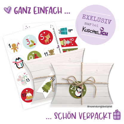 Bögen der Santa-&-Friends-Variante, Geschenkidee schön verpackt