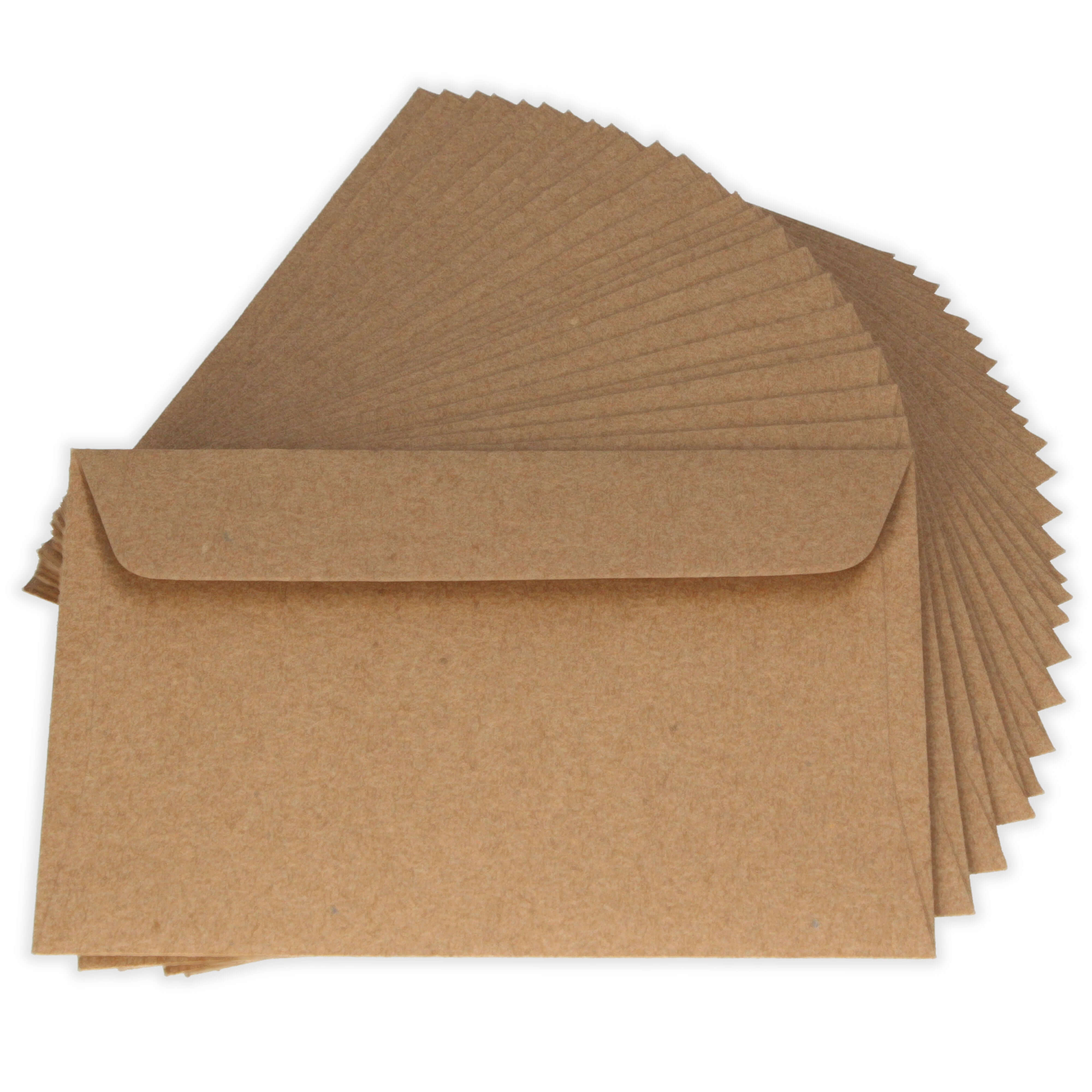 Craft UK 2385 - 150 Stück C6 Kraftpapier Karten & Umschläge, 270 G/m², Recycelt