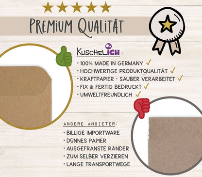 Qualitätsmerkmale Freudentränen Taschentücher Hüllen aus Kraftpapier