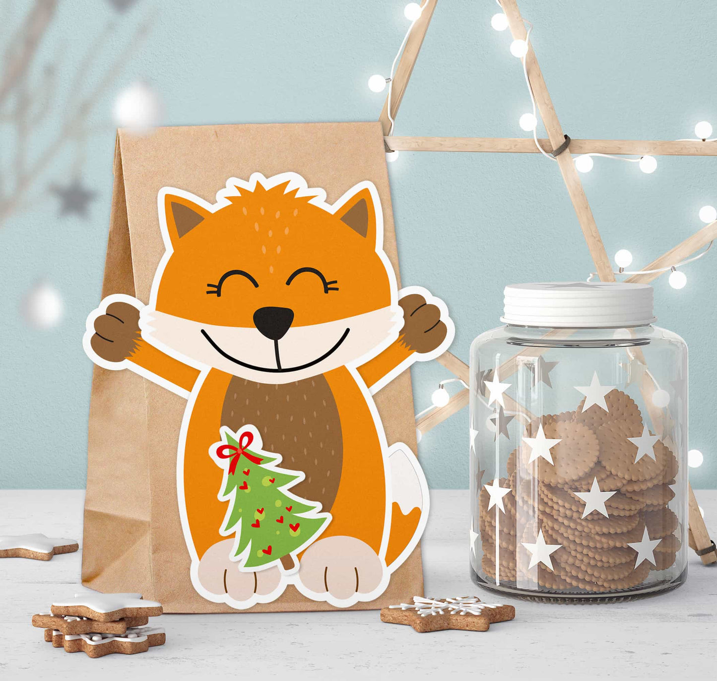 Adventskalender zum Befüllen "Woodlandfriends" Motiv Fuchs