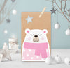 Adventskalender Polarbär rosa Motiv 4