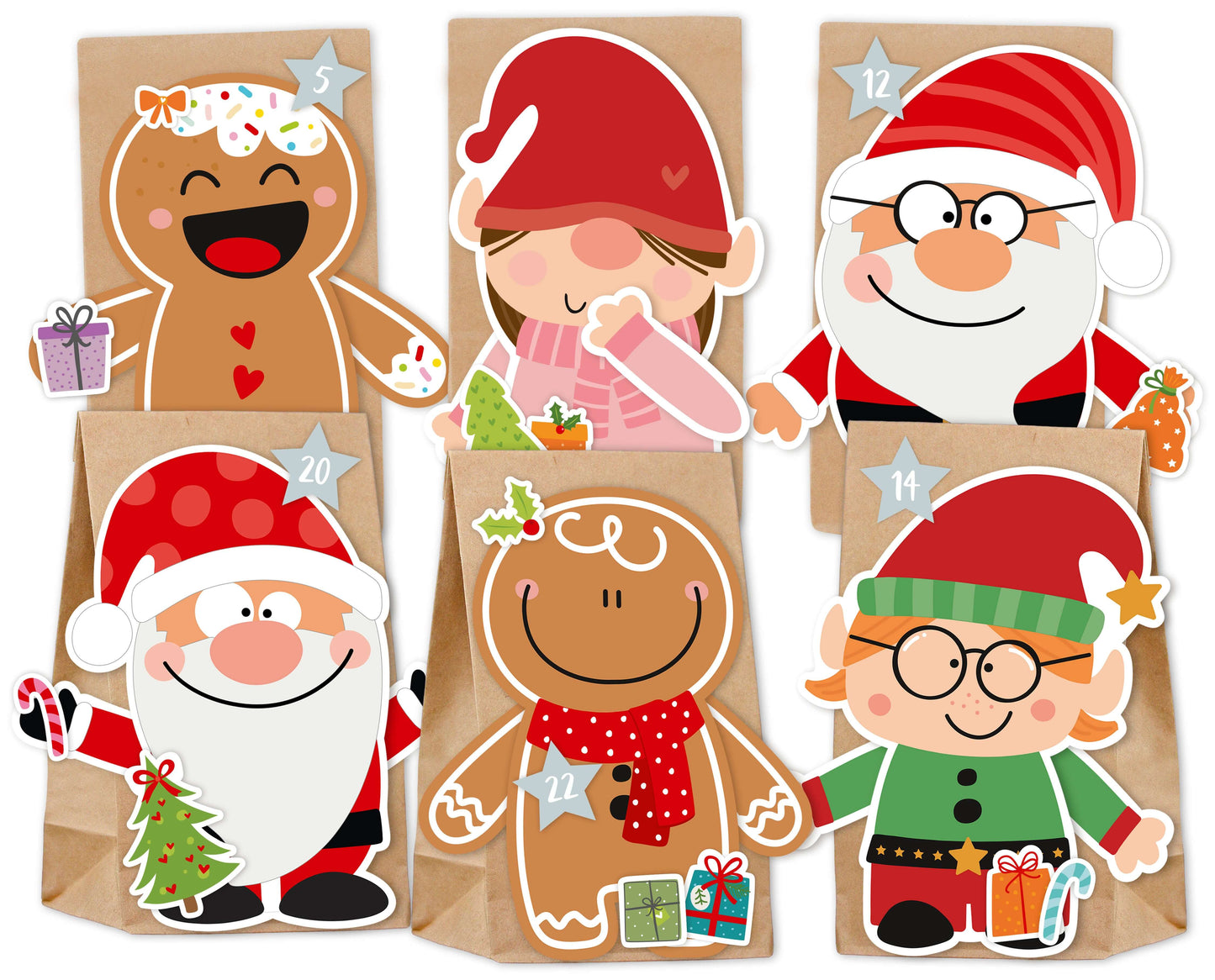 Adventskalender zum Befüllen "Team Santa"
