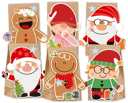 Adventskalender zum Befüllen "Team Santa"