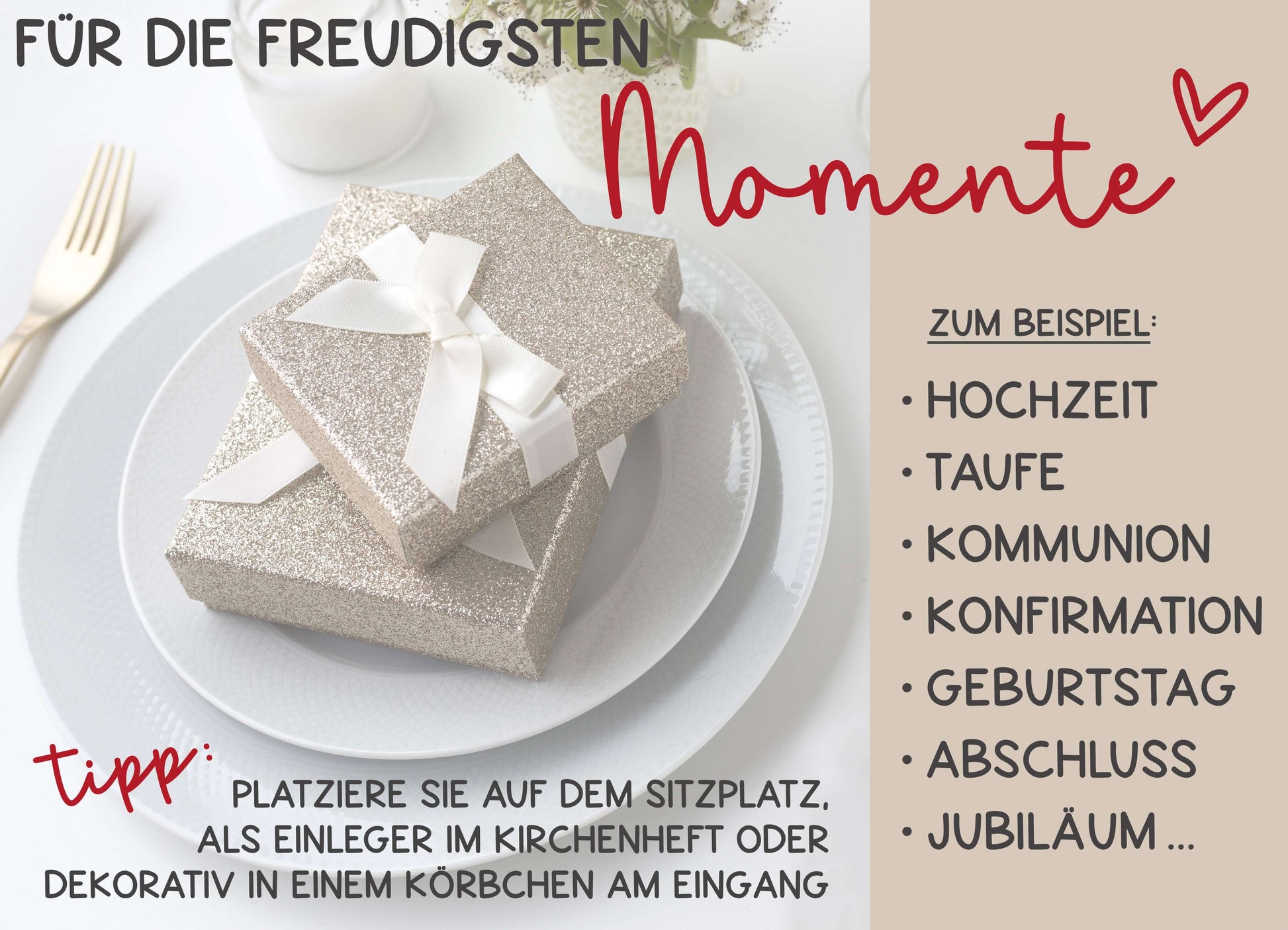 Anwendungstipps Hochzeitsdeko Freudentränen Taschentücher Hüllen