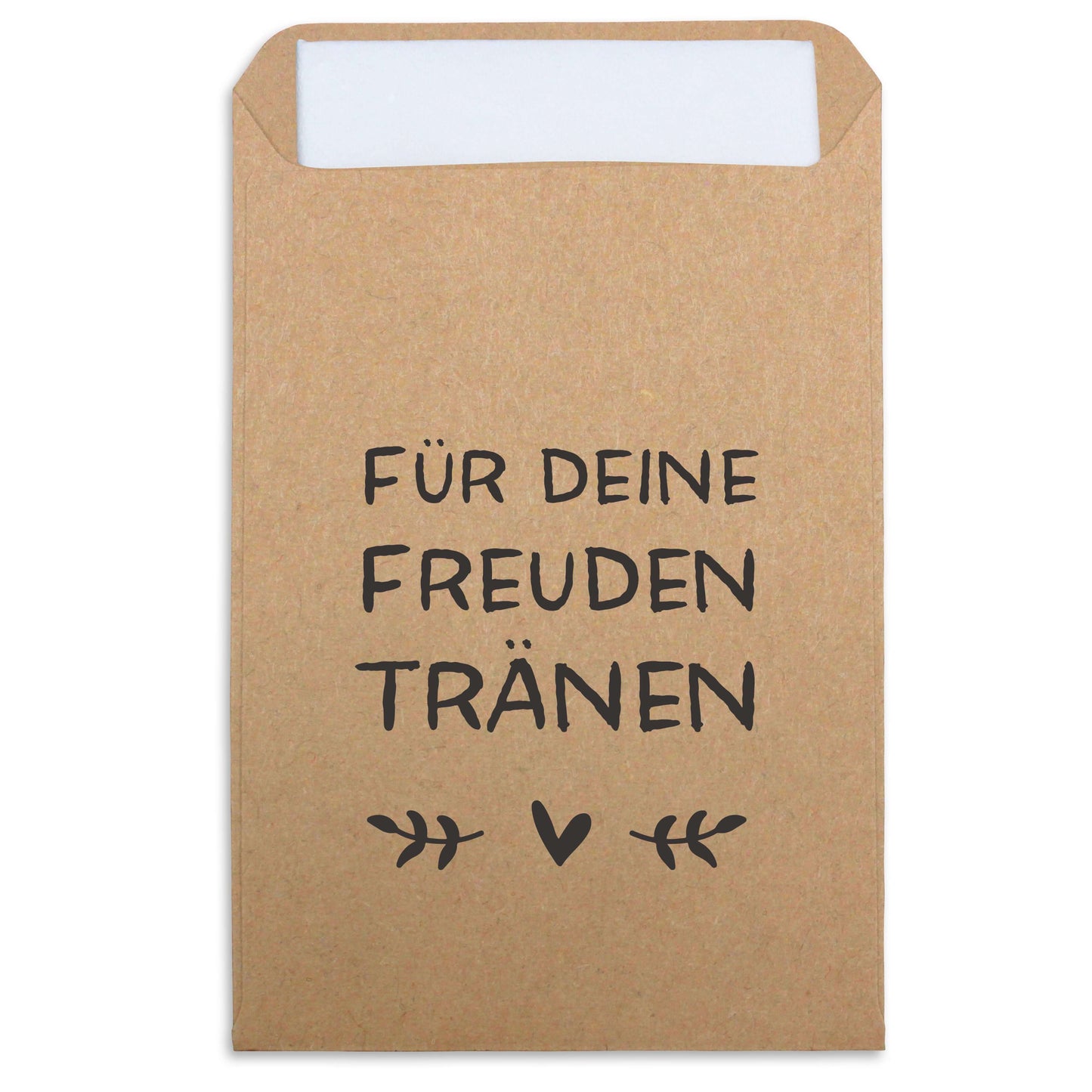 Freudentränen Taschentücher Hüllen Krafpapier braun Für Deine Freudentränen