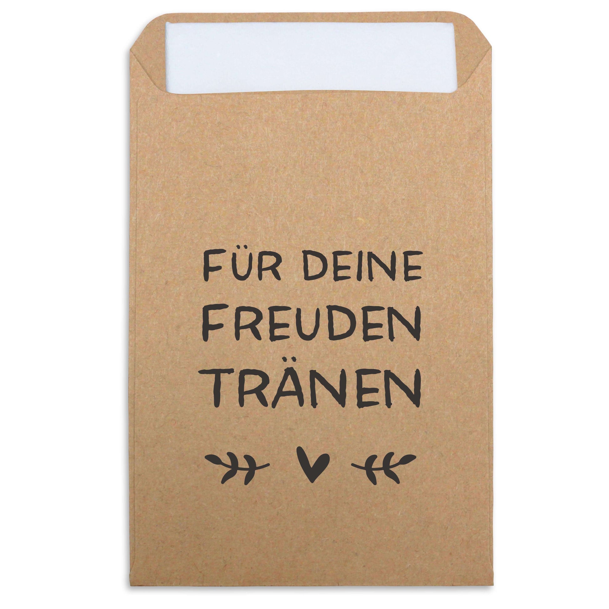 Freudentränen Taschentücher Hüllen Krafpapier braun Für Deine Freudentränen
