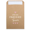 Freudentränen Taschentücher Hüllen "Für die Freudentränen" Kraftpapier mit rosa