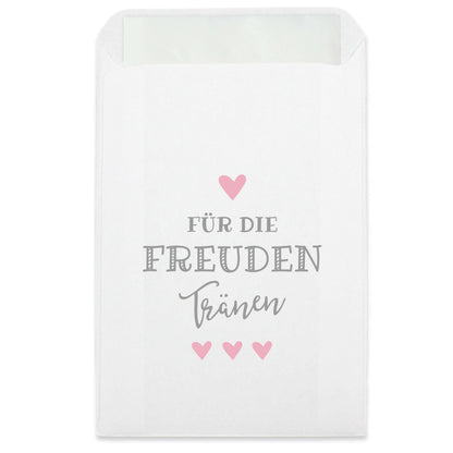Freudentränen Taschentücher Hüllen "Für die Freudentränen" rosa