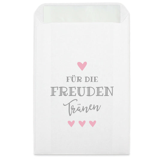 Freudentränen Taschentücher Hüllen "Für die Freudentränen" rosa