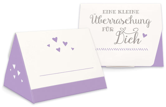 Geschenkschachtel für Gastgeschenk Hochzeit flieder lila
