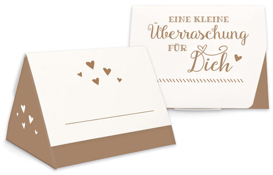 Geschenkschachtel für Gastgeschenk Hochzeit braun