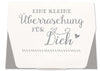 Geschenkschachtel für Gastgeschenk Hochzeit grau Vorderseite