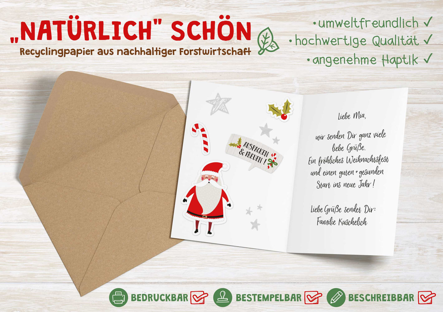 Weihnachtskarten Set "Classic"