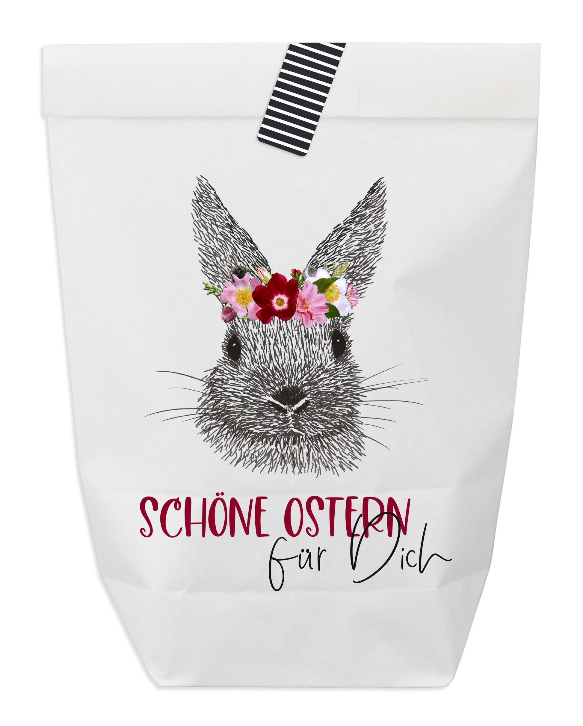 Ostertüte zum Befüllen "Schöne Ostern für Dich" weiße Tüte