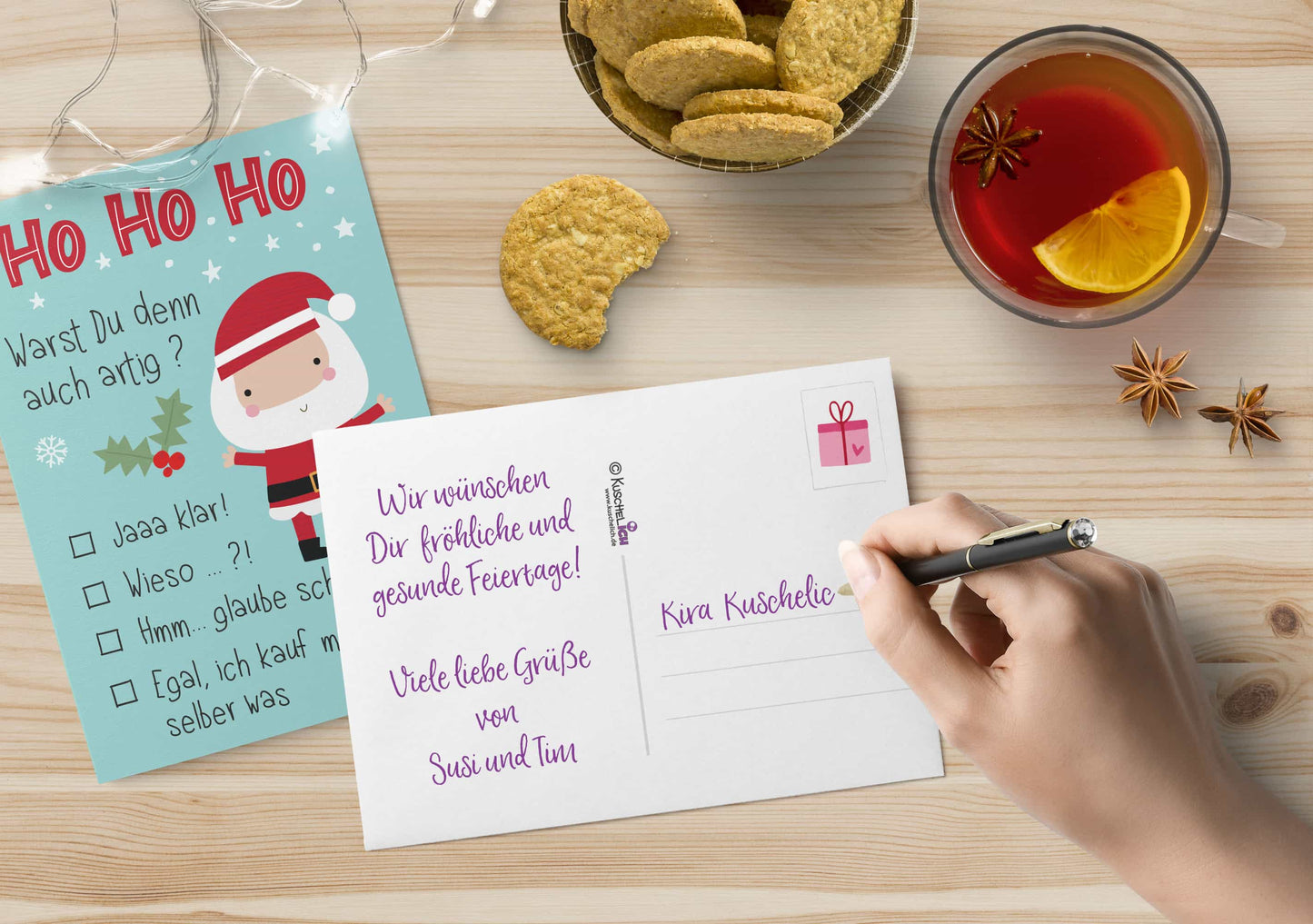 Weihnachtskarten Set "Barn"