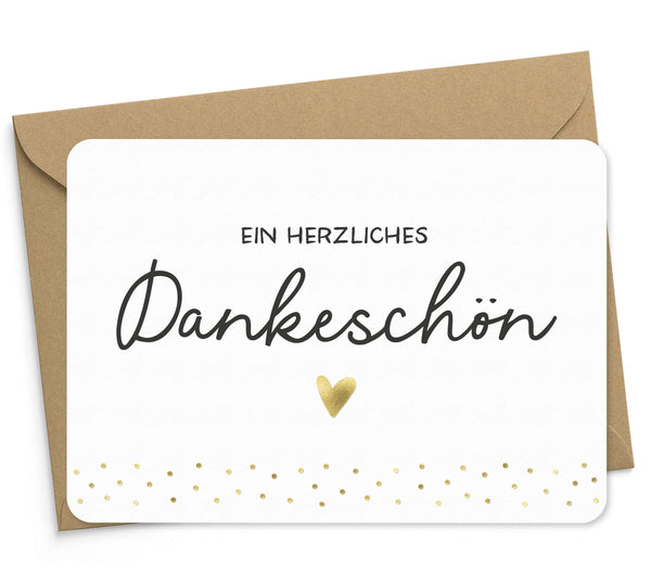 Karte "Ein herzliches Dankeschön" mit Briefumschlag