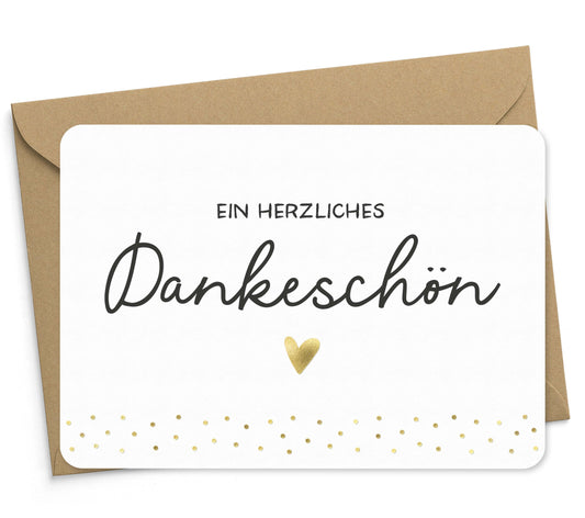 Karte "Ein herzliches Dankeschön" mit Briefumschlag