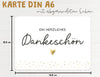 Karte "Ein herzliches Dankeschön" mit Briefumschlag Maße DIN A6
