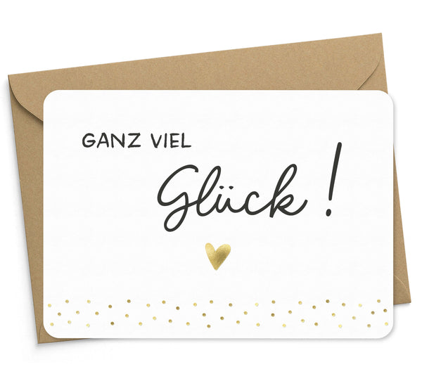 Karte "Ganz viel Glück!" mit Briefumschlag