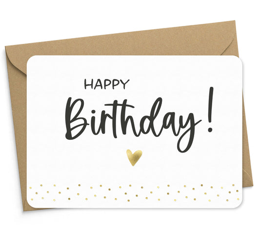 Karte "Happy Birthday" mit Briefumschlag Geburtstagskarte