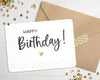 Karte "Happy Birthday" mit Briefumschlag mit Herz